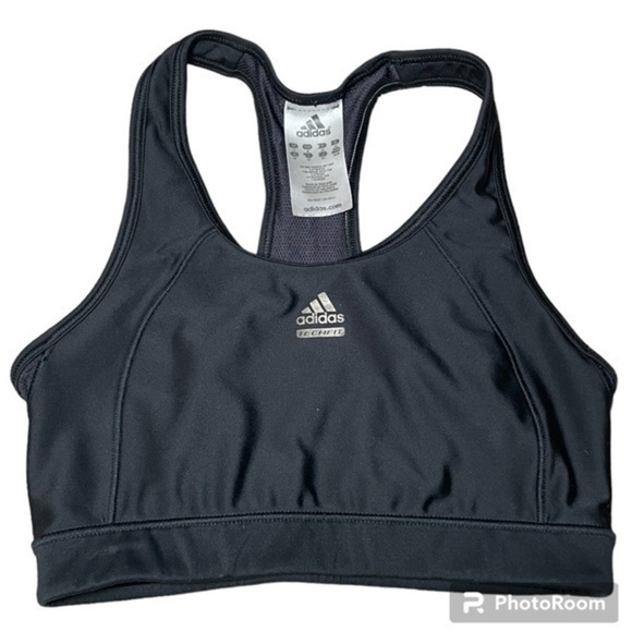 ADIDAS TECHFIT CLIMACOOL MESH LINED SPORTS BRA, BLACK, SIZE M - Picture 1 of 5